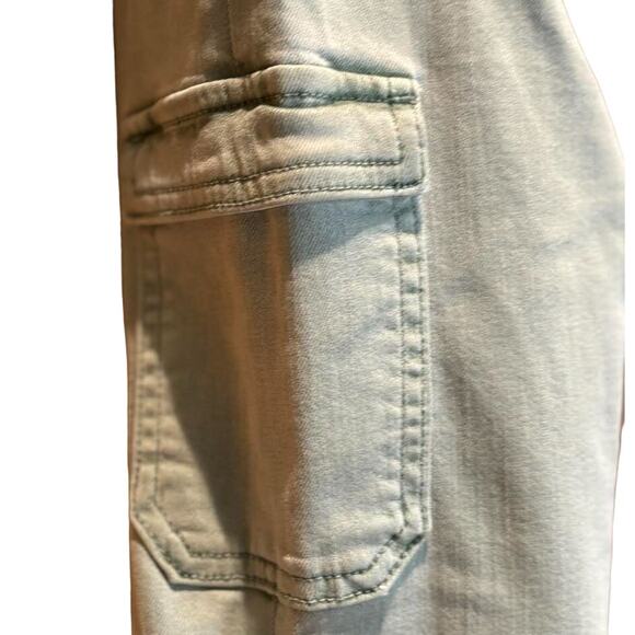 Women's Paige Hoxton Ankle Skinny Cargo Style Jeans Pants Sage Green Size 25 - Picture 6 of 6